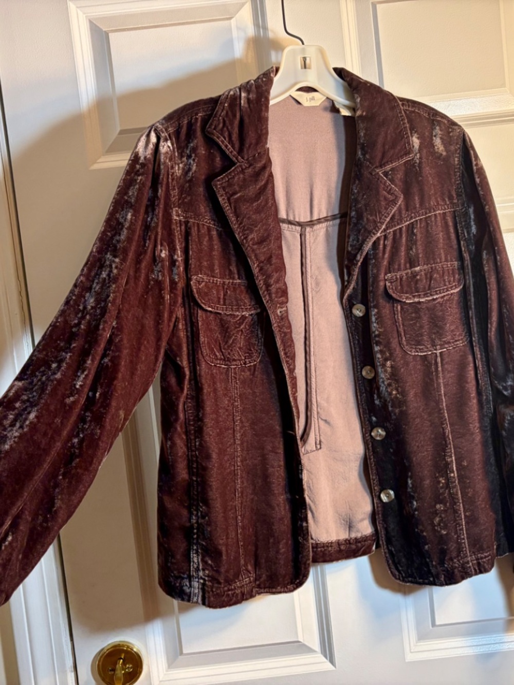 J. Jill Crushed Velvet Shimmery Blazer - Picture 3 of 9